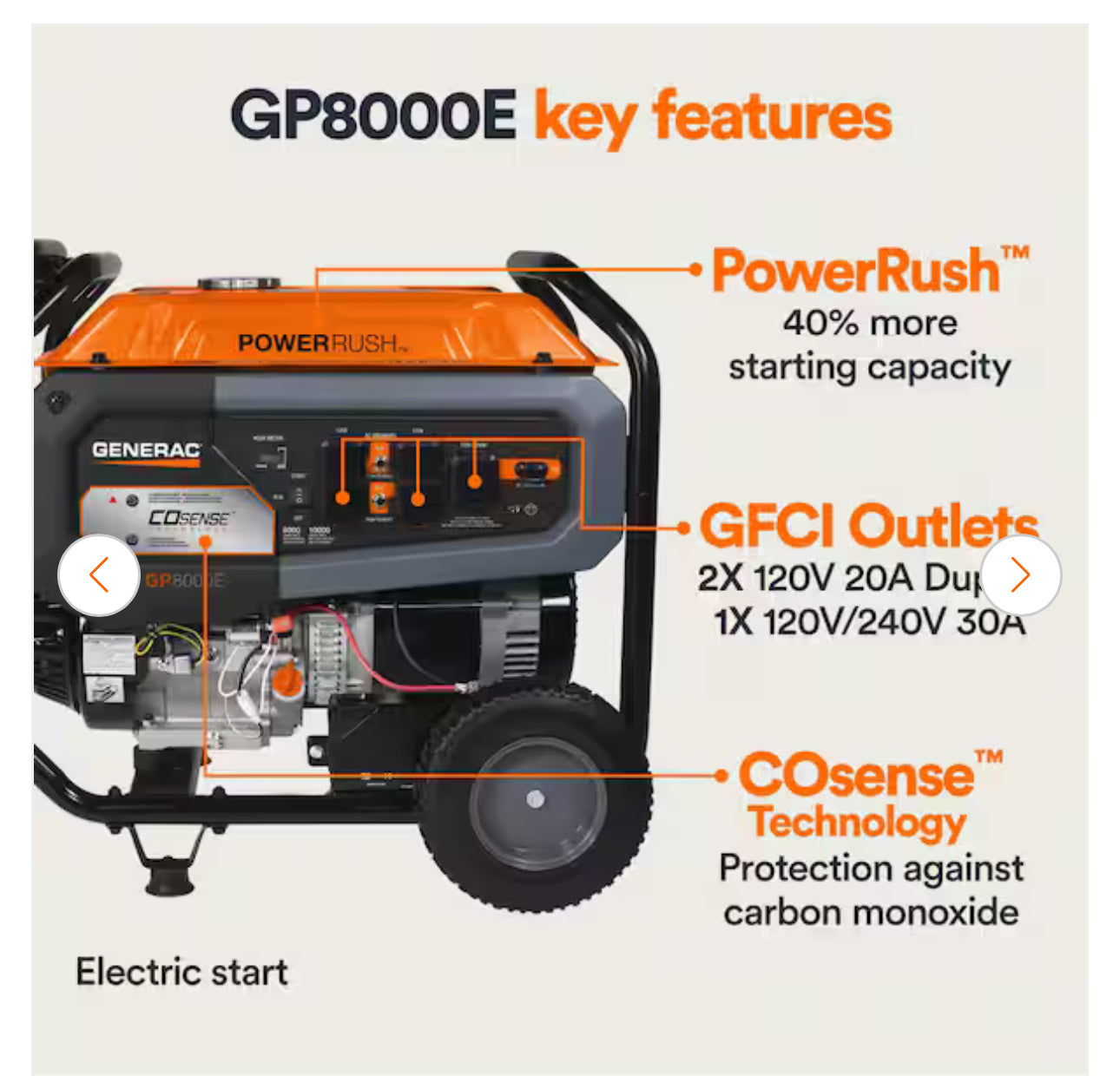 Generac GP8000E Generator